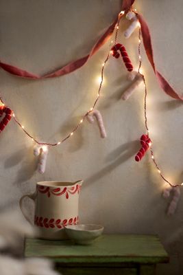 Felt Candy Cane LED Light Strand