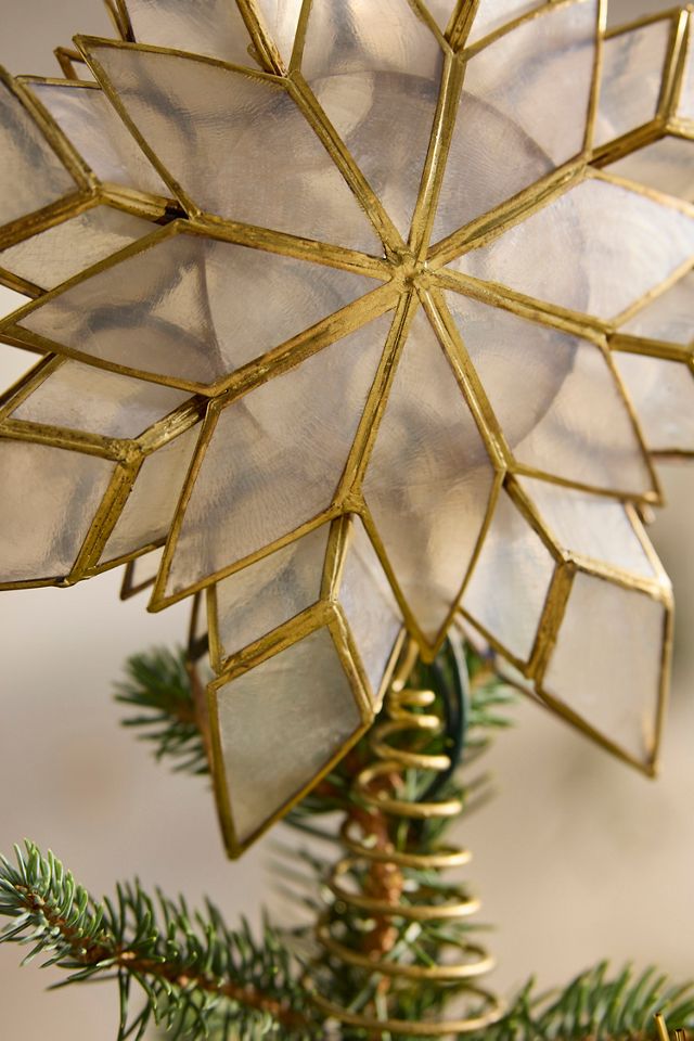 Illuminated LED Capiz Star Tree Topper #1