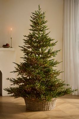 Rolled Rim Woven Rattan Tree Skirt