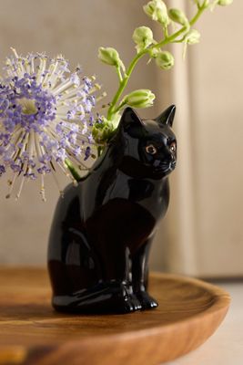 Quail Ceramics Lucky Cat Bud Vase