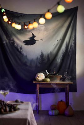 Halloween Witch Cotton Tapestry