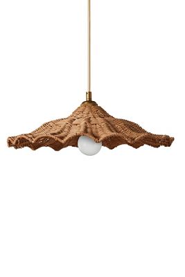 Savannah Scalloped Rattan Pendant