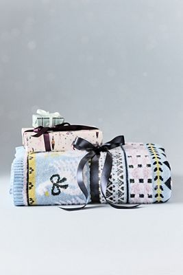 Fairilse Cotton Knit Animal Icon Throw