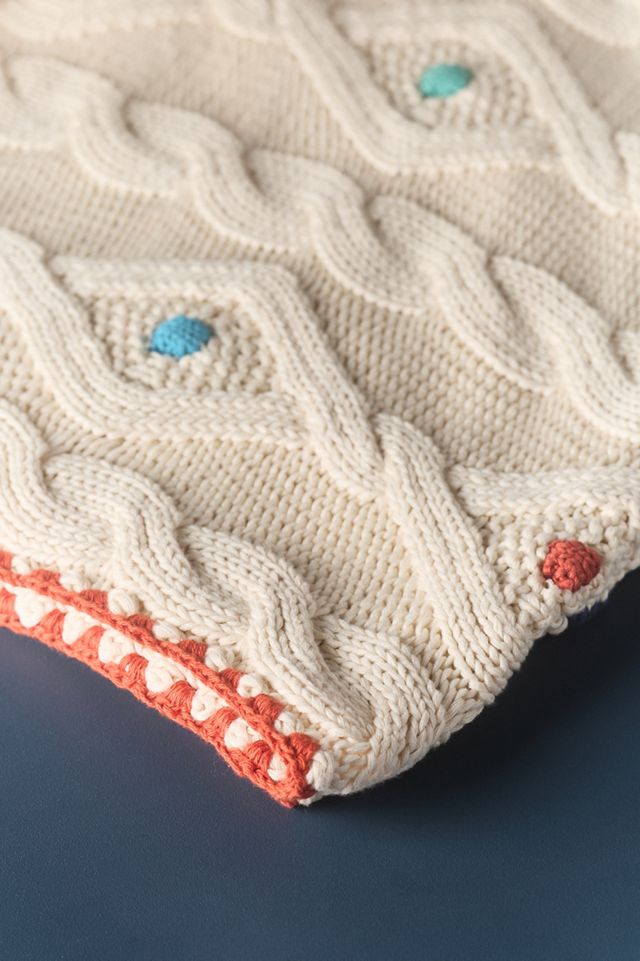 Lillian 100% Cotton Knit Icon Throw Blanket #1