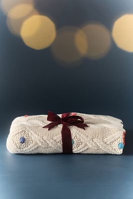 Lillian 100% Cotton Knit Icon Throw Blanket