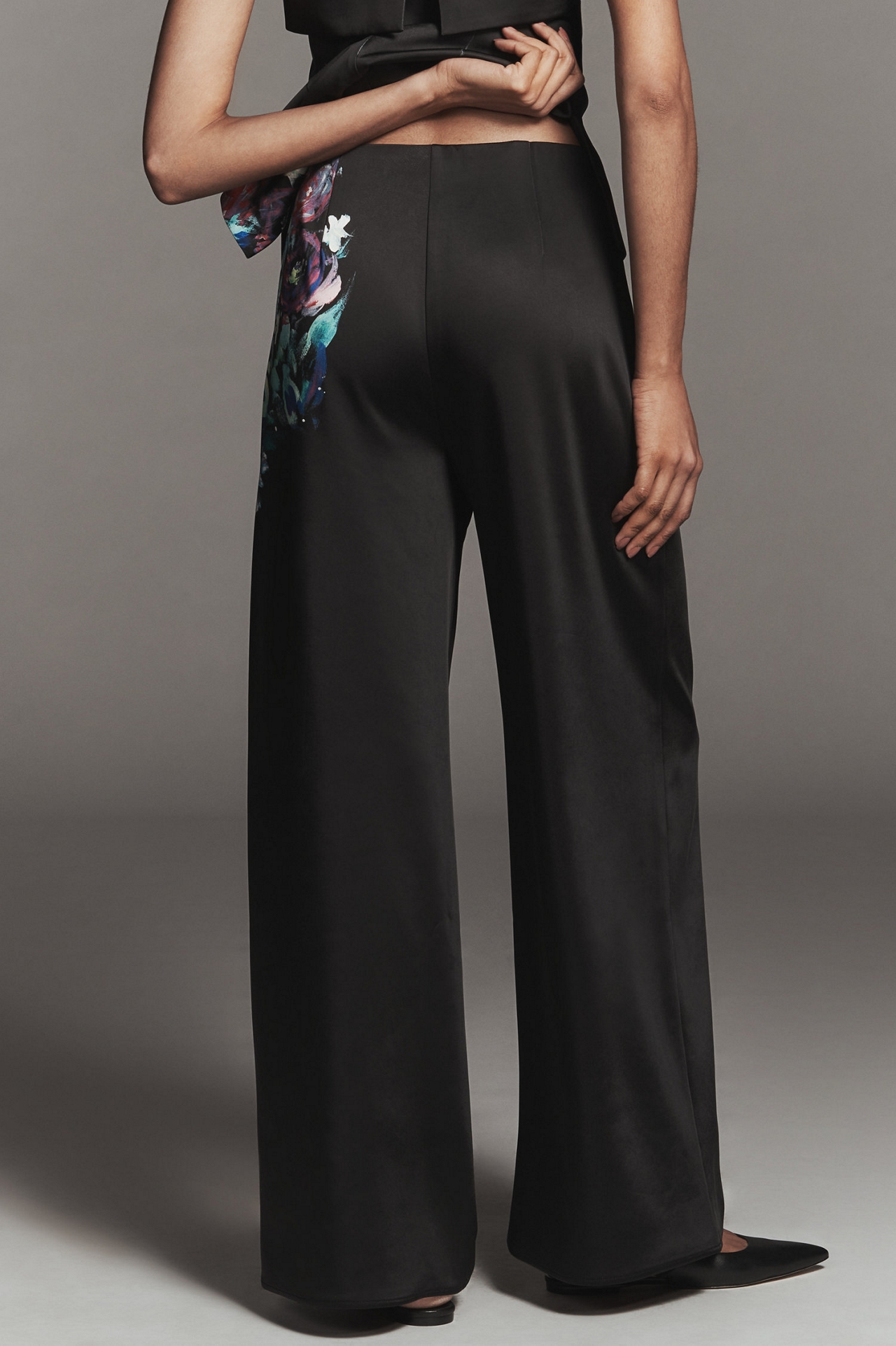 Floral Satin Trousers