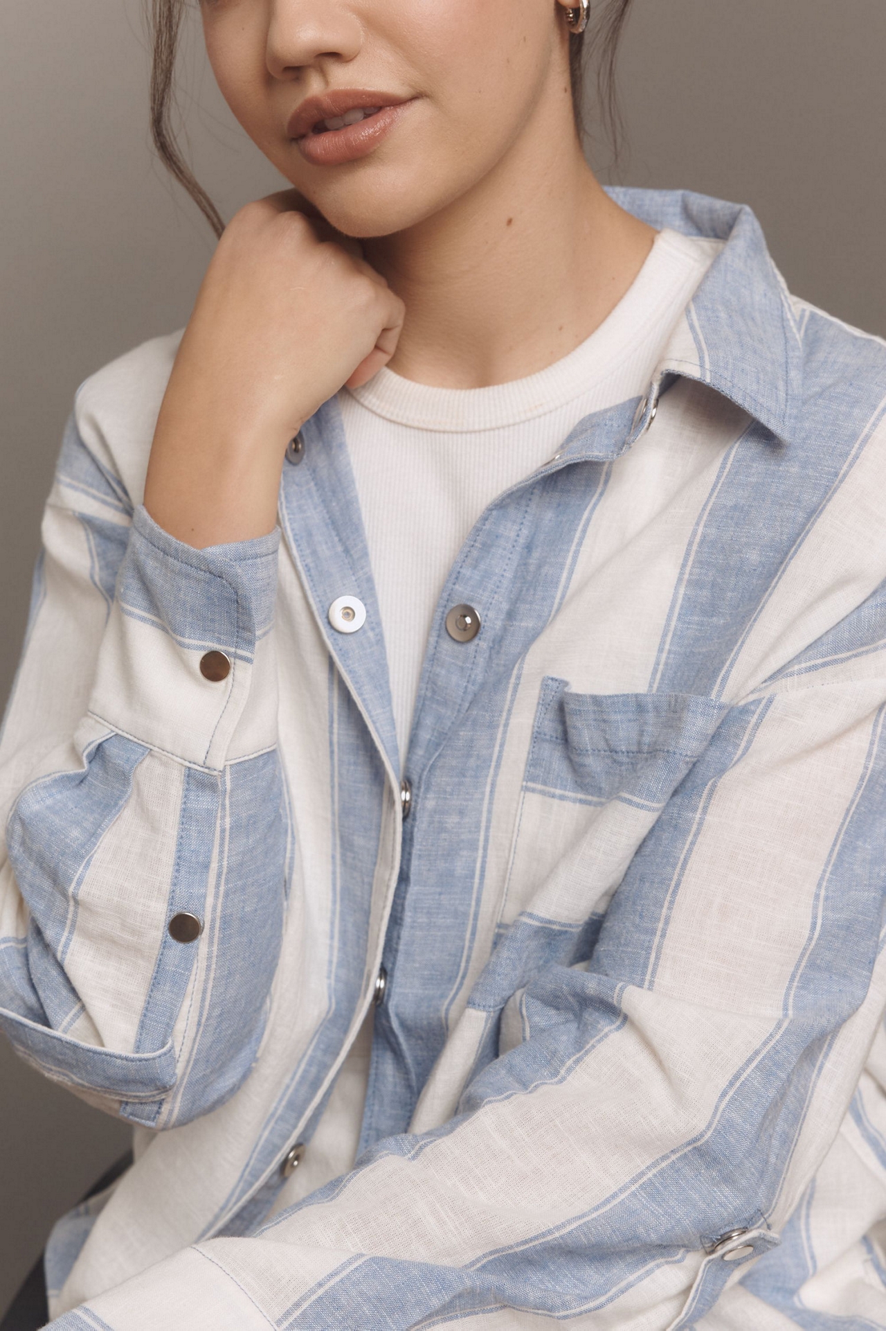Maeve Adaptive Bennet Linen Buttondown Shirt
