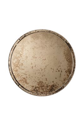 Chambord Antiqued Glass Round Wall Mirror