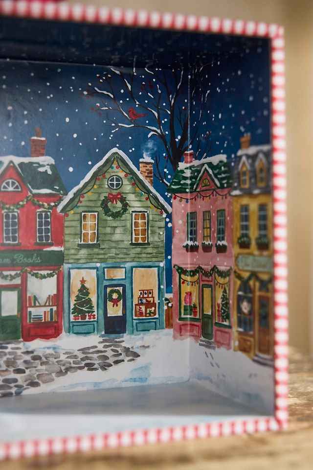 Felt Critter Village Scene Backdrop #1