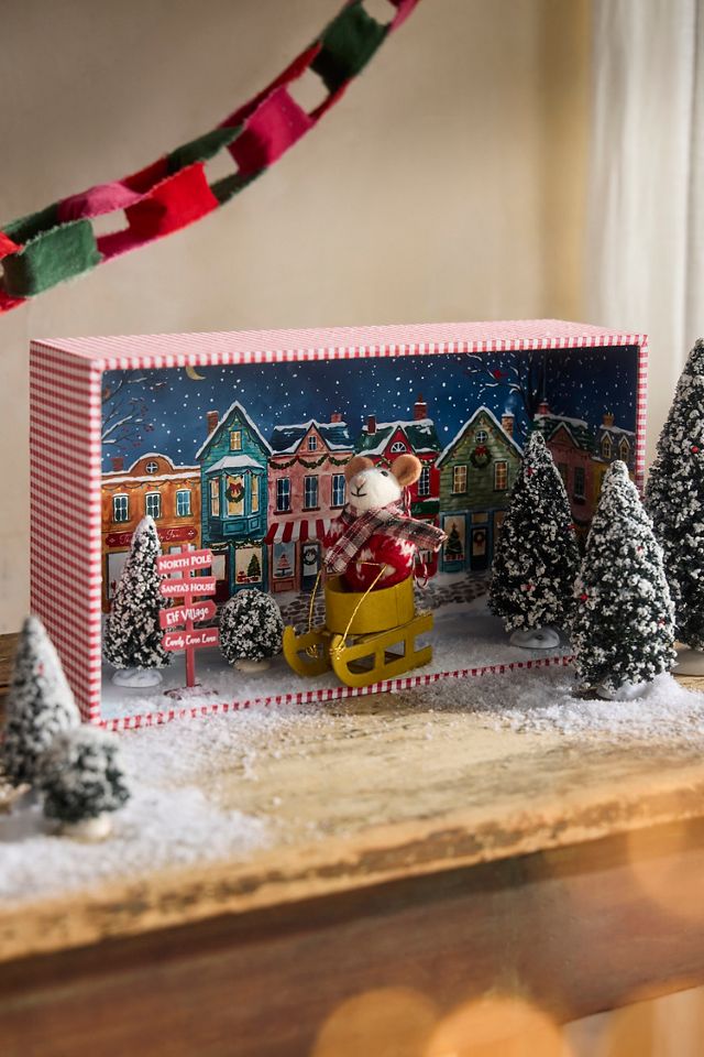Felt Critter Village Scene Backdrop #3