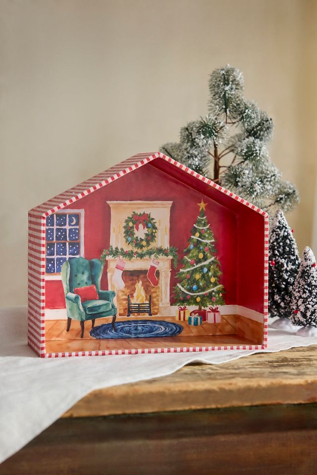Felt Critter House Scene Backdrop #1