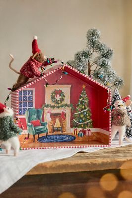 Felt Critter House Scene Backdrop