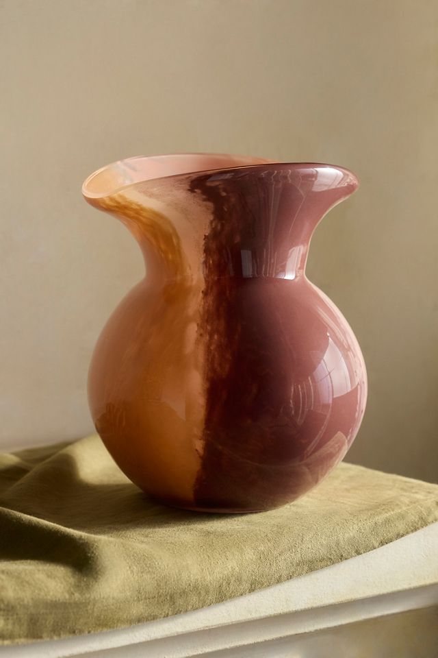 Flared Swirl Glass Vase #1