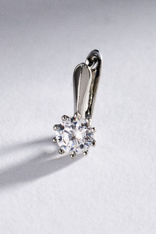 By Anthropologie Solitaire Crystal Drop Earrings #1