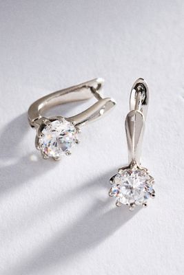 By Anthropologie Solitaire Crystal Drop Earrings