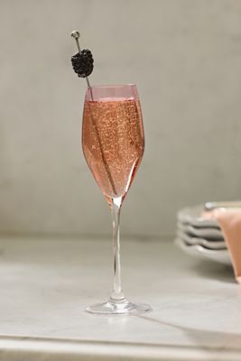 Edgewater Lustered Flute Glasses, Set of 4
