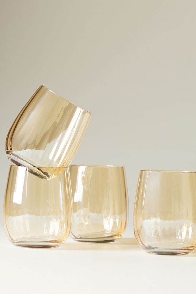 Edgewater Lustered Stemless Wine Glasses, Set of 4 #3