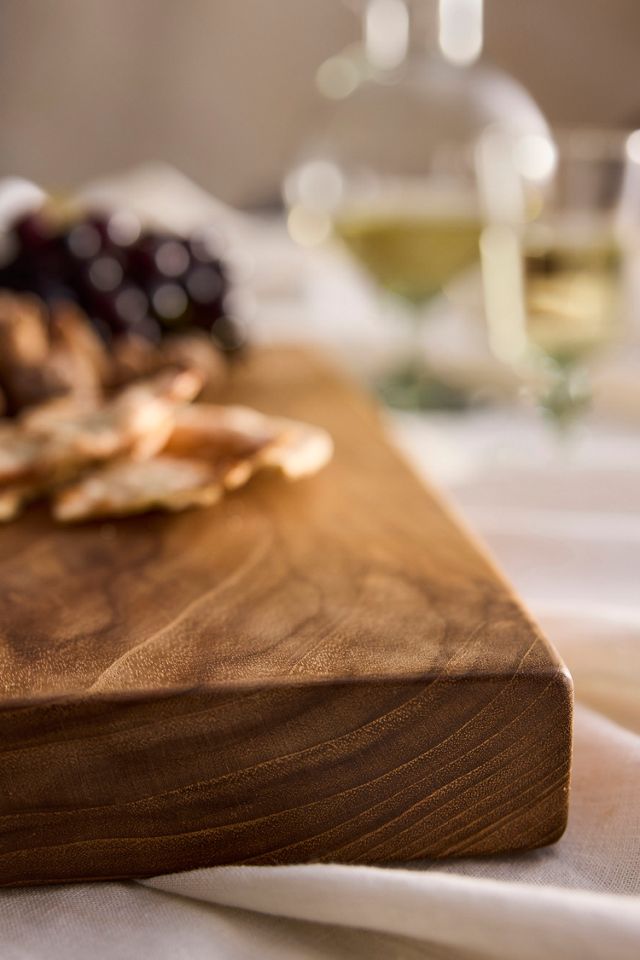 Farmhouse Teak Root Rectangle Serving Board #1