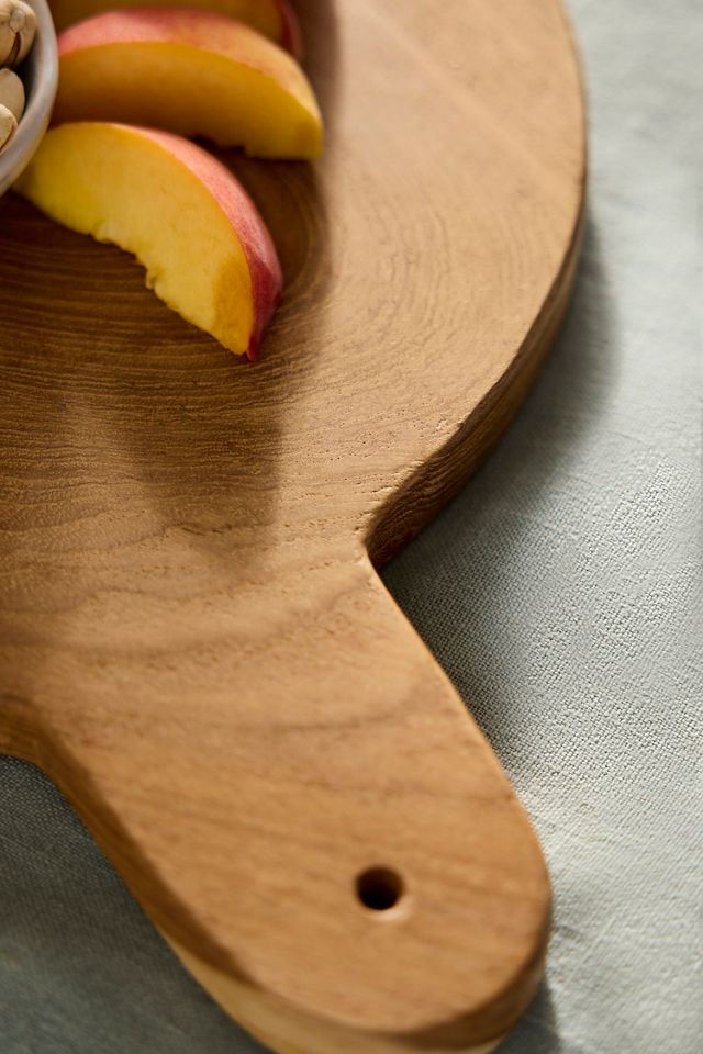 Farmhouse Teak Root Round Serving Board #1