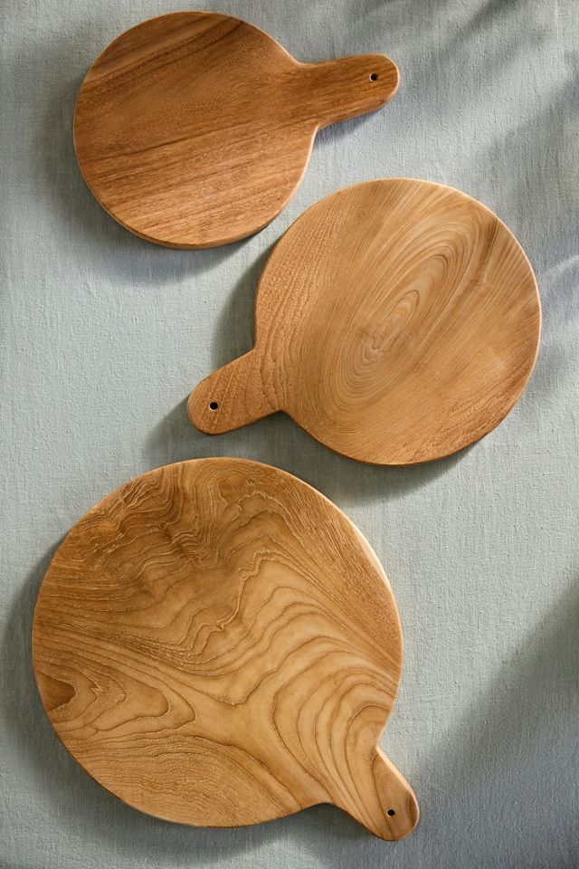 Farmhouse Teak Root Round Serving Board #2