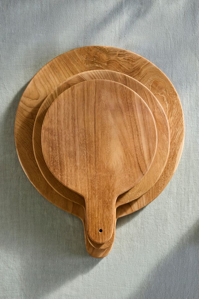Farmhouse Teak Root Round Serving Board #3
