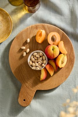 Farmhouse Teak Root Round Serving Board