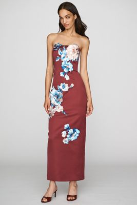 LEO LIN Rayna Embroidered Midi Dress