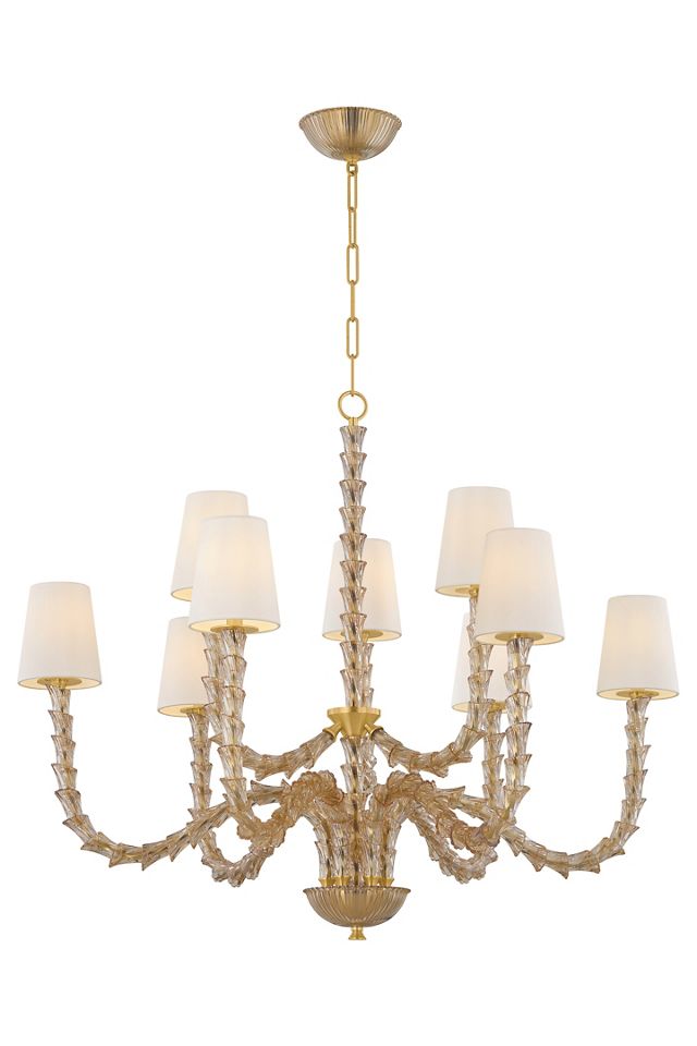 Calumet Venetian Piastre Glass Chandelier #4