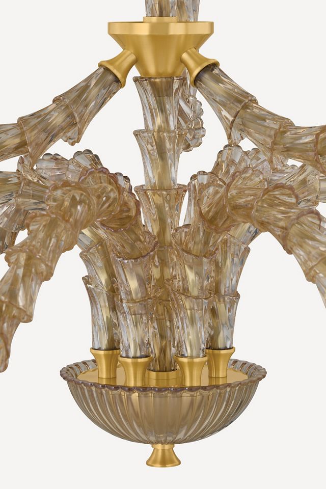 Calumet Venetian Piastre Glass Chandelier #5