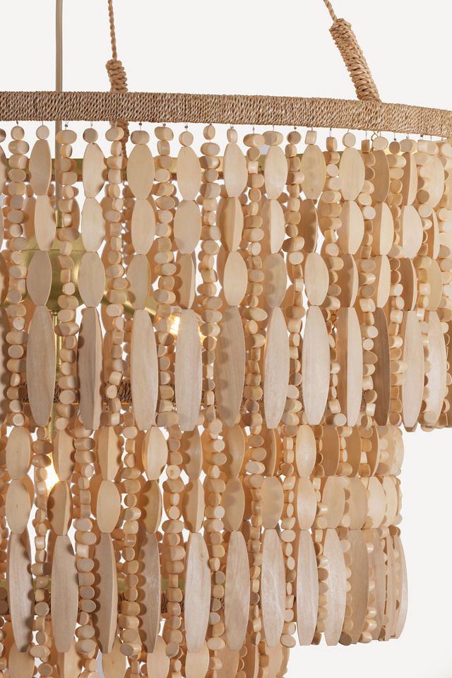 Ben Cascade Wooden Beaded Chandelier #2