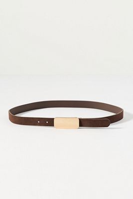 By Anthropologie Skinny Rectangular Plaque Belt