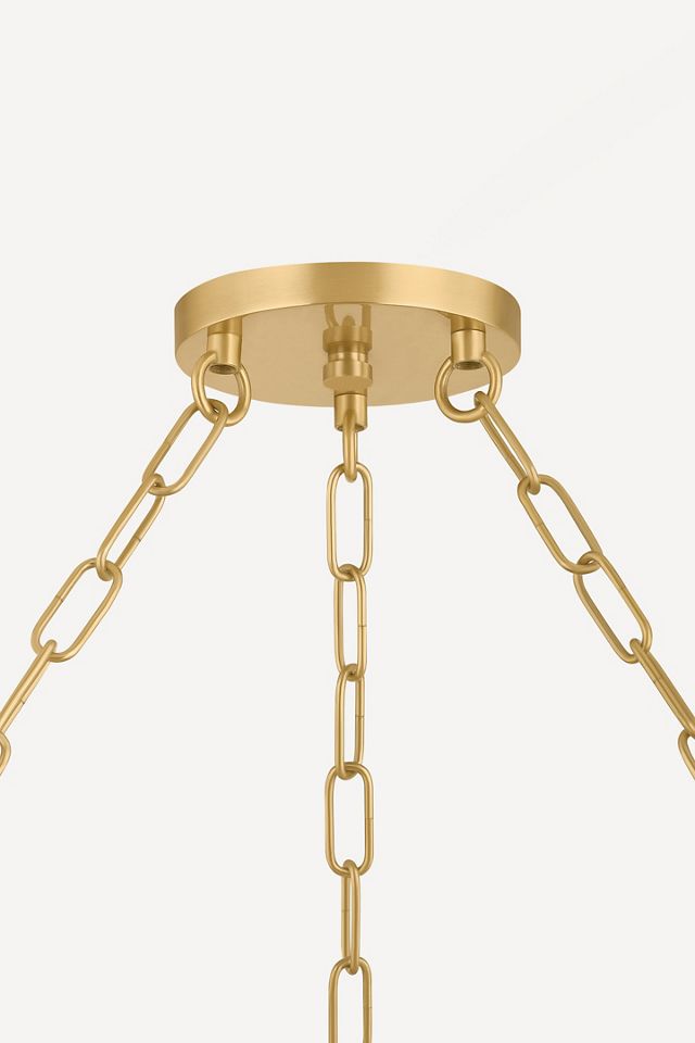 Tiffany Cascade Whitewashed Wooden Bead Chandelier #4