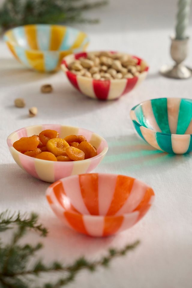 Terrain Candy Stripe Resin Nut Bowl #1