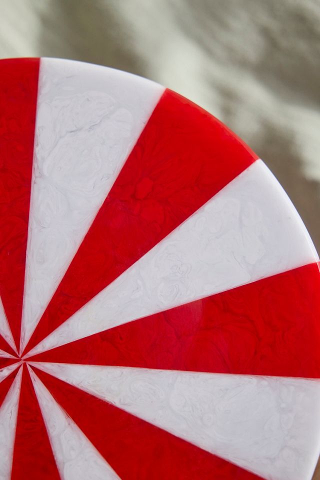 Terrain Candy Stripe Resin Cake Stand, Red #2