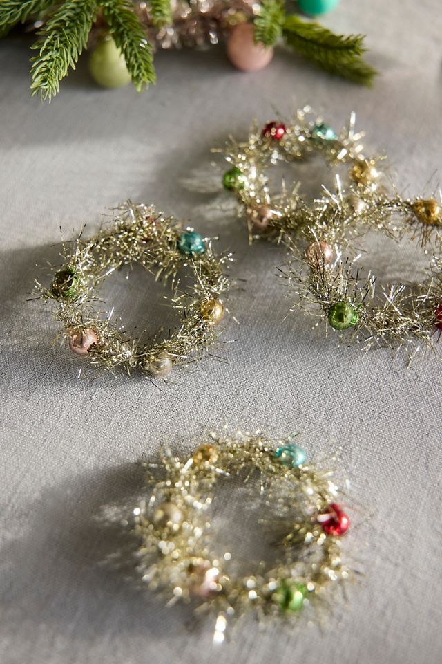 Terrain Tinsel Napkin Rings, Set of 4 #1