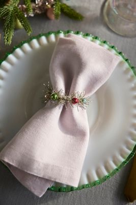 Terrain Tinsel Napkin Rings, Set of 4