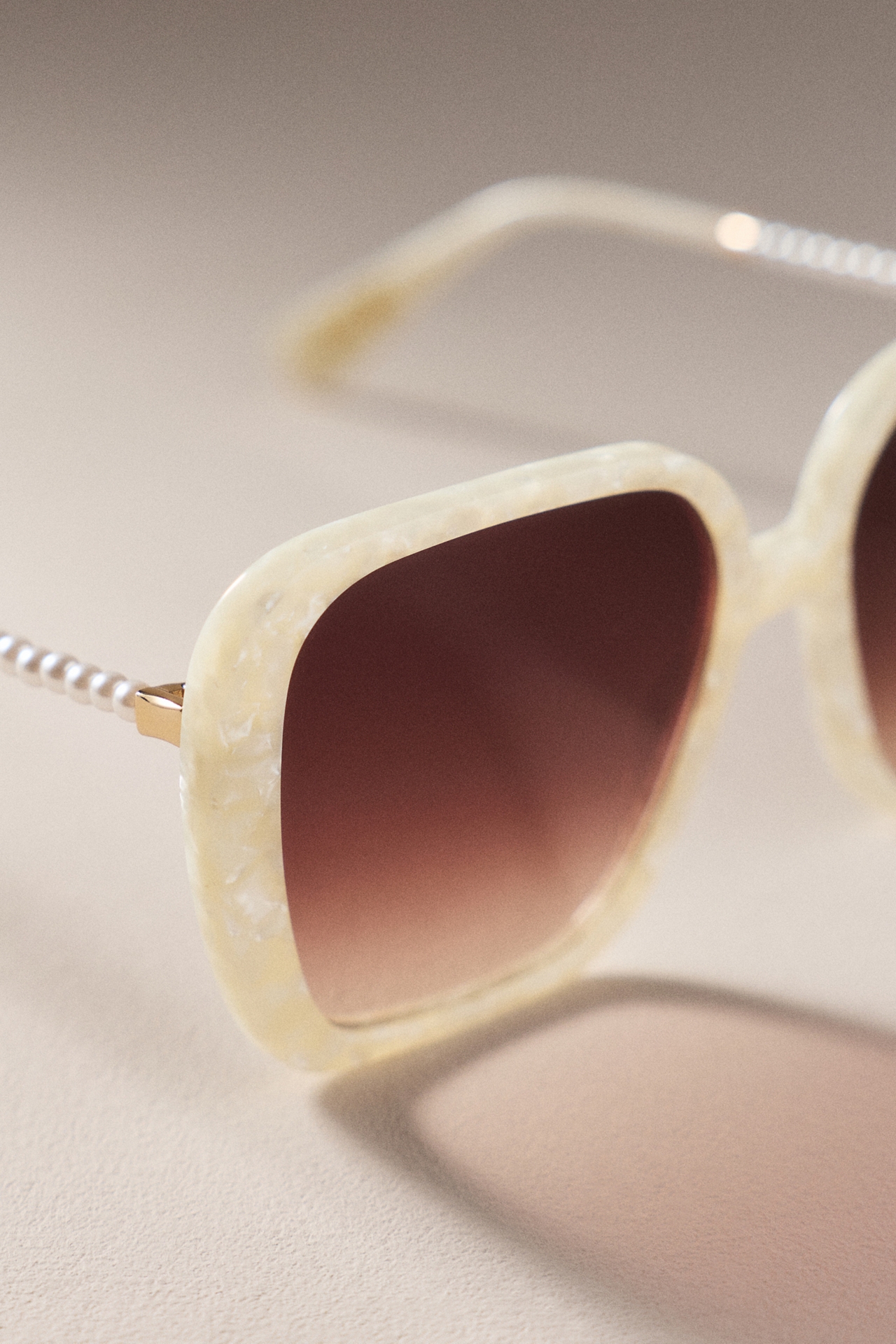 Lele Sadoughi Athens Mother of Pearl Sunglasses 
