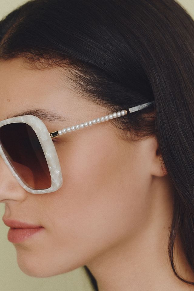 Lele Sadoughi Athens Mother of Pearl Sunglasses #1