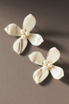 Lele Sadoughi Oleander Flower Earrings | Anthropologie