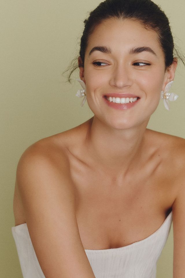Lele Sadoughi Oleander Flower Earrings #1