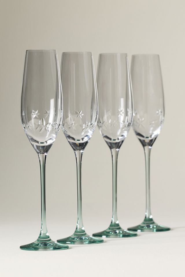 Starling Flute Glasses, Set of 4 #2