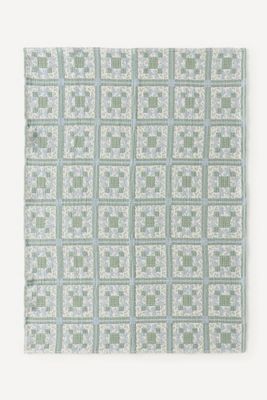 Demitria Cotton Woven Floral Throw