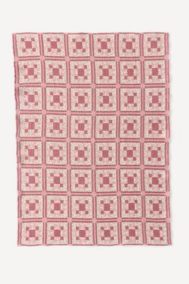 Demitria Cotton Woven Floral Throw