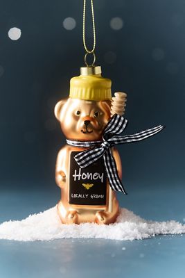 Honey Bear Glass Ornament