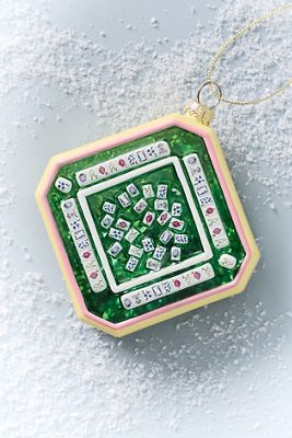 Mahjong Board Glass Ornament