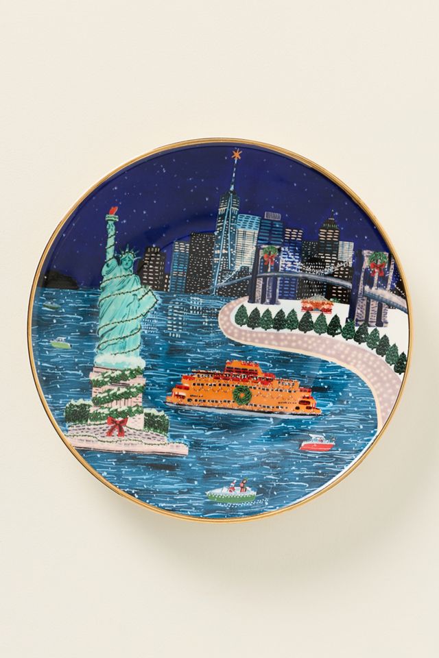 Holiday in the City New York Stoneware Dessert Plates, Set of 6 #3