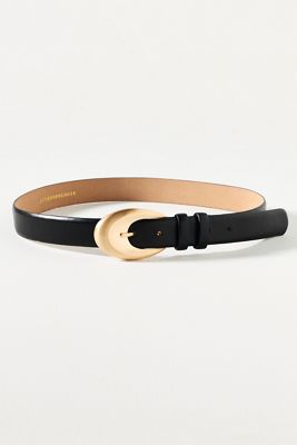 Cintura in Pelle con Fibbia Arrotondata
