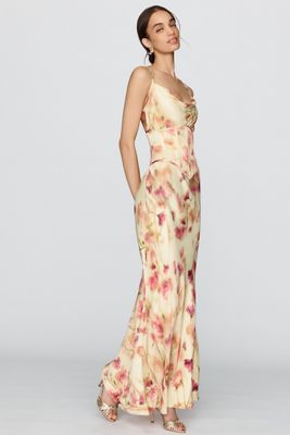BHLDN Satin Corset Slip Maxi Dress