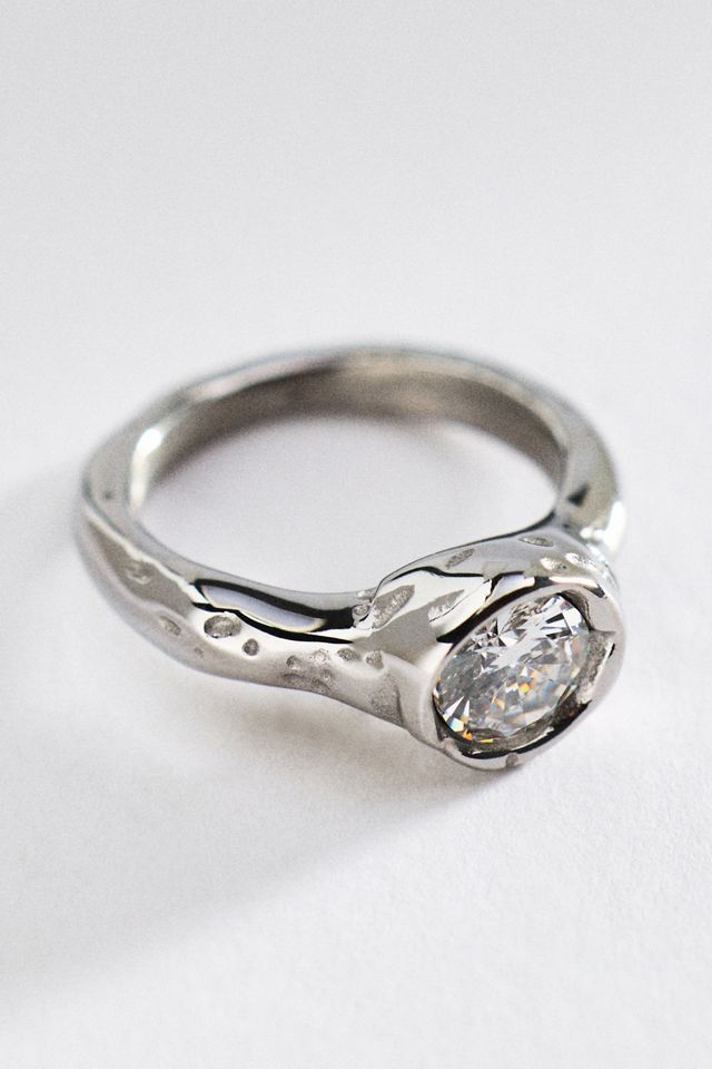 By Anthropologie Organic Bezel Cocktail Ring #1