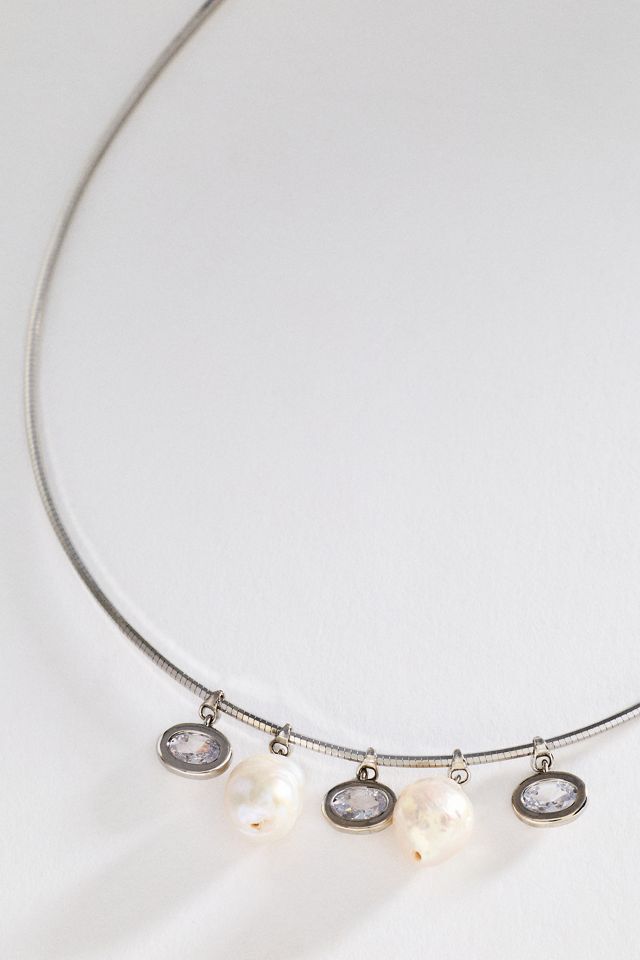 Mixed Pearl Collar Necklace #1